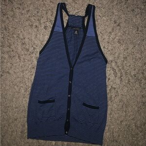 Vintage Banana Republic Cashmere Striped Vest, Size M